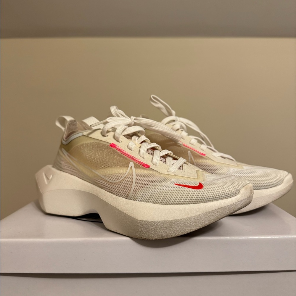Nike White and Red Athletic Shoes